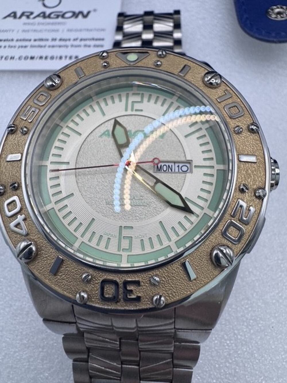 RARE Collector's Aragon Enforcer A167 NH36 100 ATM Automatic 50mm